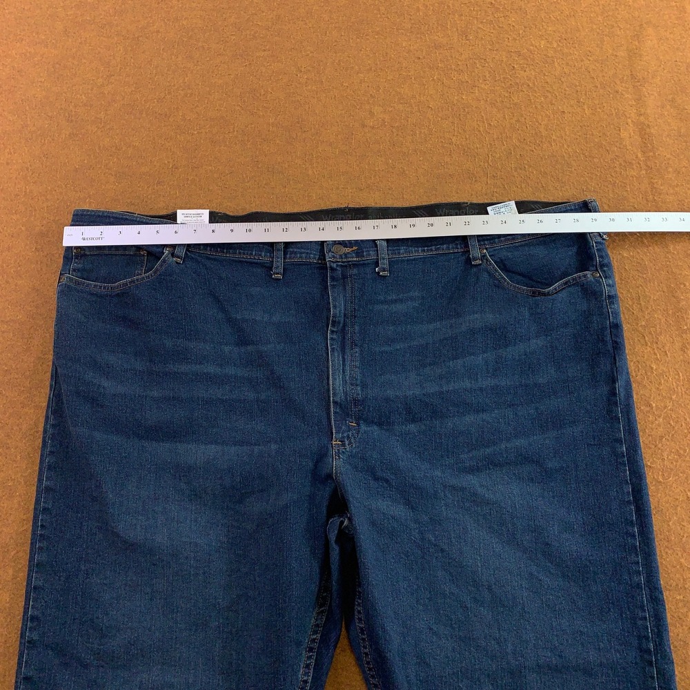Wrangler Mens 60x30 Blue Authentics Comfort Flex Straight Leg Jeans NWT - Picture 5 of 13